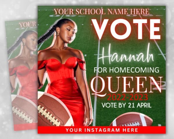 Vote Homecoming Queen Flyer Homecoming Flyer Campaign Flyer - Image 2