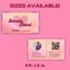 Printable Business Card Template Pink Retro Business Card - Image 3