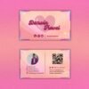 Printable Business Card Template Pink Retro Business Card - Image 4