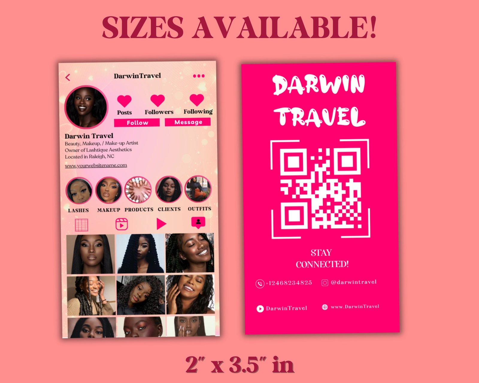 Instagram Business Card 2023 DIY Canva Business Card - Image 3