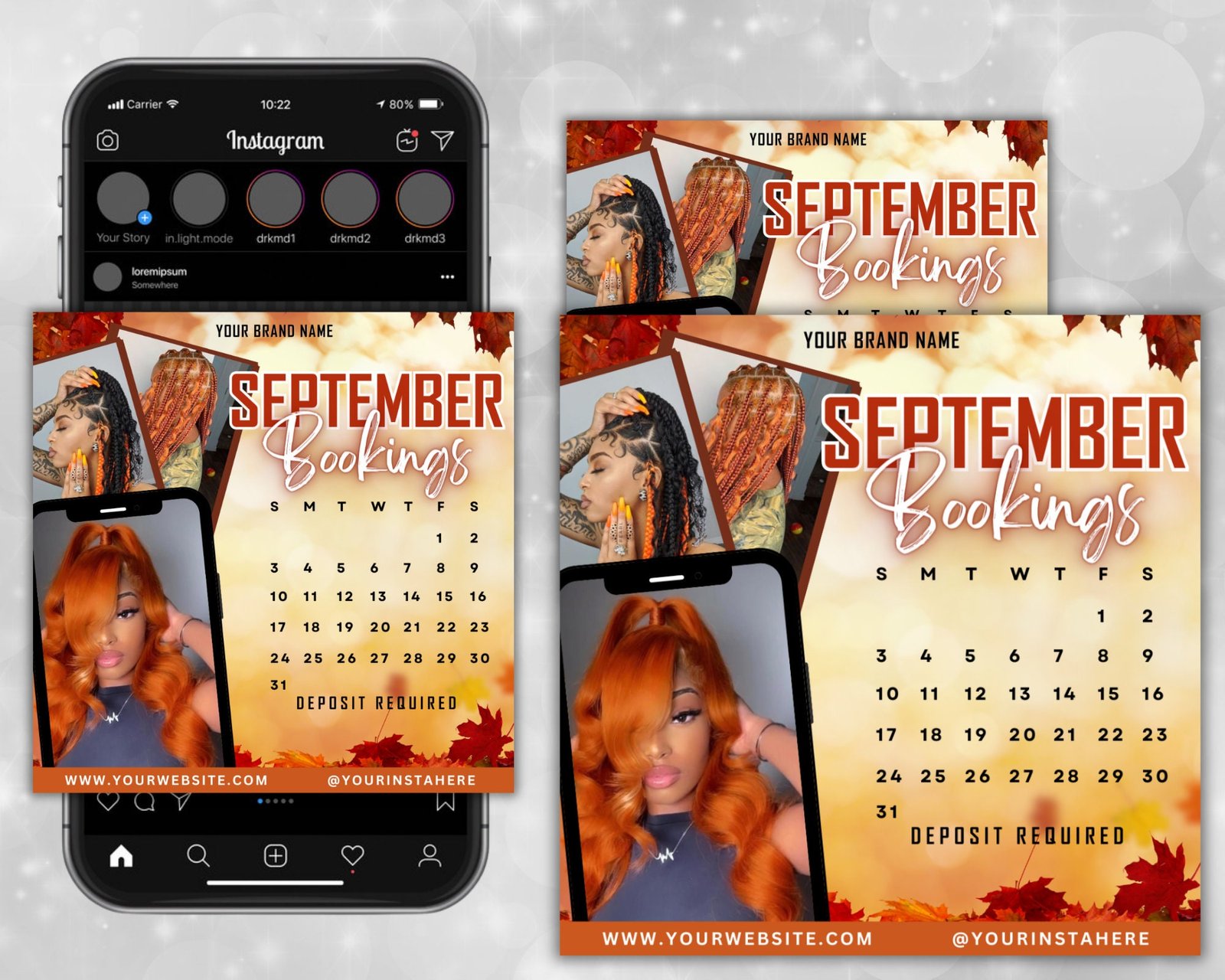 Editable September Fall Flyer Booking Now Available Appointment - Image 2