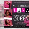 Vote Homecoming Queen Flyer Homecoming Flyer Campaign Flyer - Image 2
