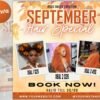 Editable September Fall Flyer Hair Special Flyer Appointment