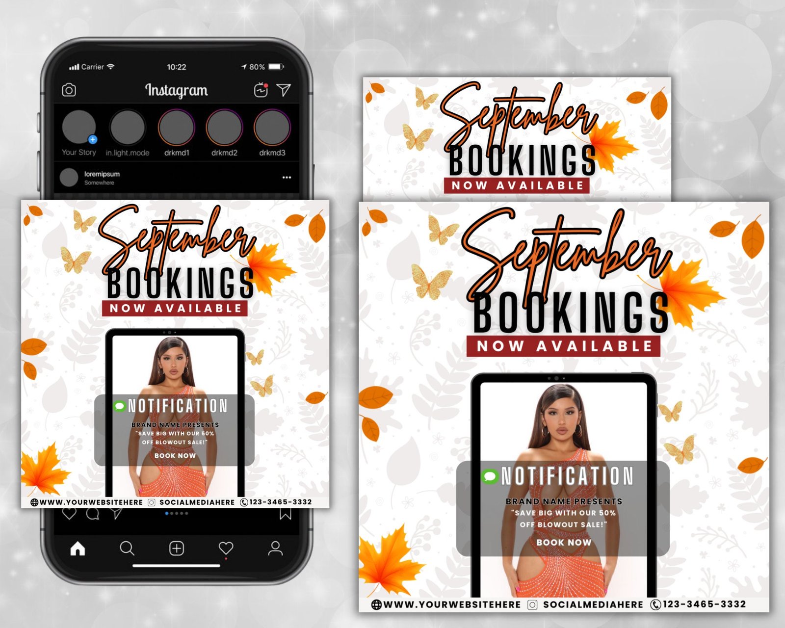 Editable September Booking Flyer Fall Bookings Available Appointment - Image 2