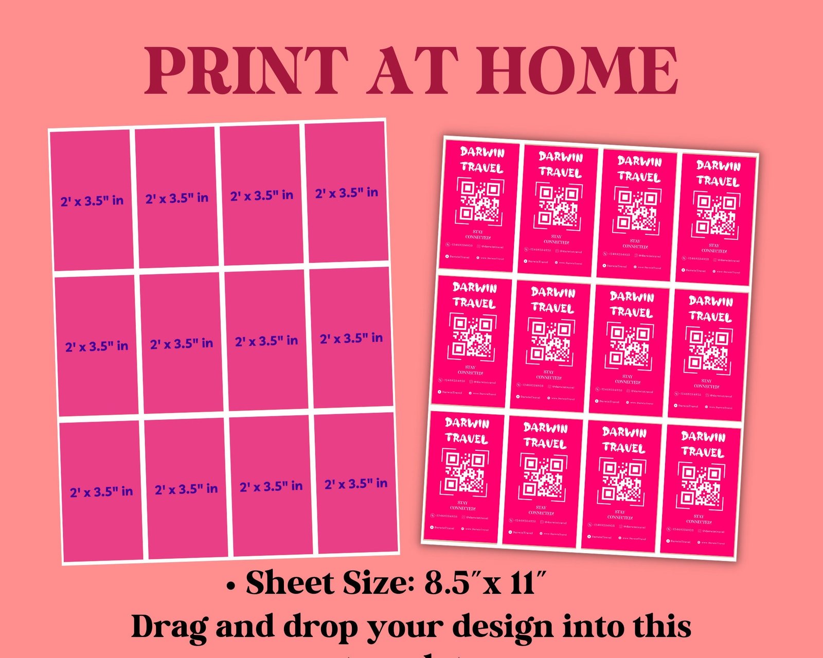 Instagram Business Card 2023 DIY Canva Business Card - Image 5