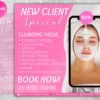 Facial Specials Flyer DIY Canva Template Facial Treatment