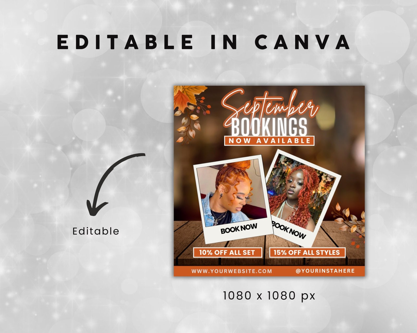 Editable September Fall Flyer Booking Now Available Appointment - Image 3