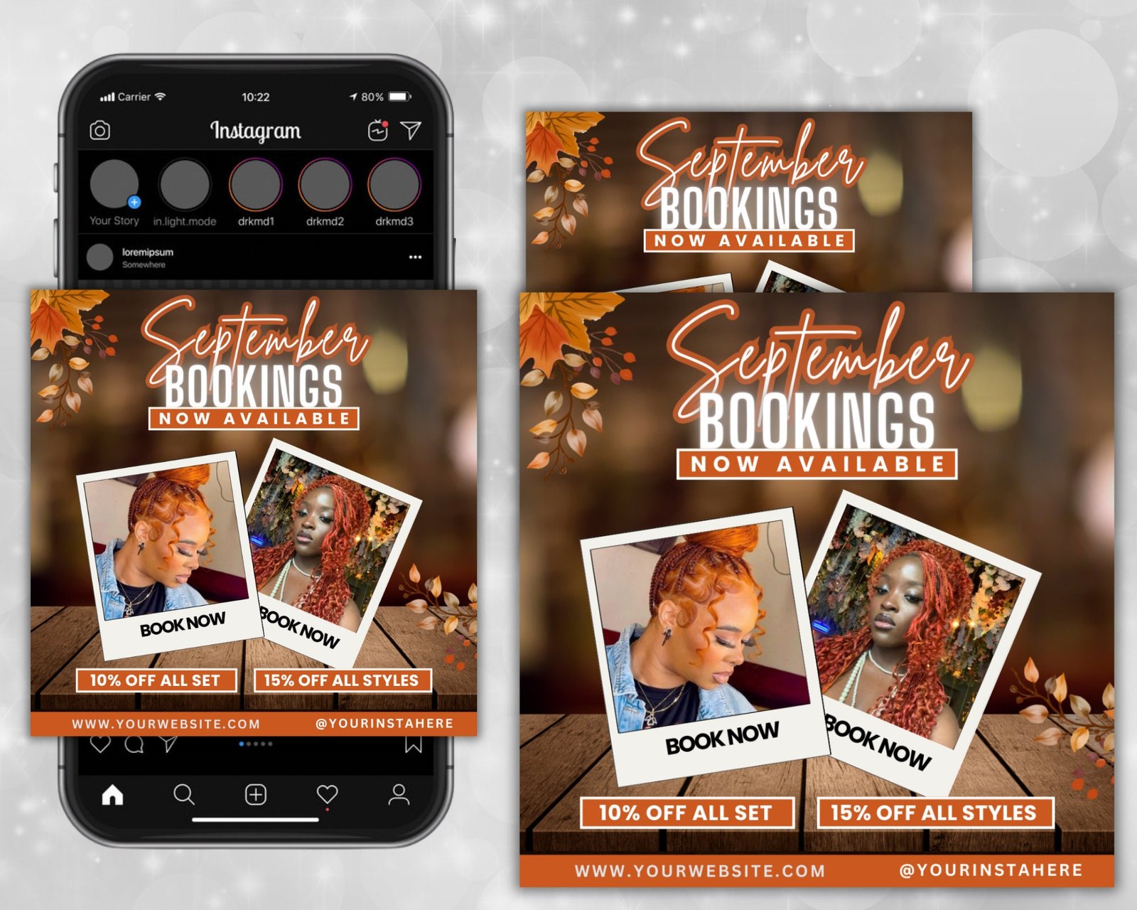 Editable September Fall Flyer Booking Now Available Appointment - Image 2