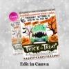 EDITABLE Trunk or Treat Halloween Flyer Trunk or