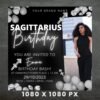 Sagittarius Birthday Flyer Sagittarius Birthday Invitation Birthday Flyer - Image 3