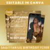 Sagittarius Birthday Flyer Birthday Template Birthday Girl Party