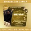 Sagittarius Birthday Flyer Sagittarius Birthday Invitation Birthday Flyer
