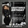 Sagittarius Birthday Flyer Birthday Template Birthday Girl Party - Image 3
