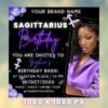 Sagittarius Birthday Flyer Sagittarius Birthday Invitation Birthday Flyer - Image 3