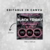 Black Friday Flyer DIY Pink Friday Flyer Editable - Image 3