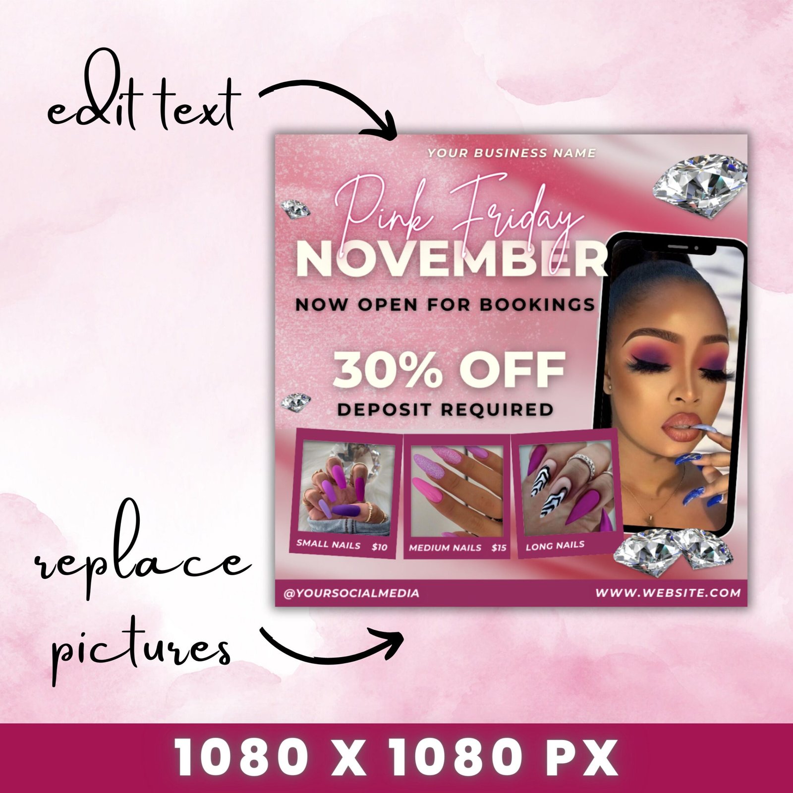 Pink Friday Flyer Black Friday Flyer November Booking - Image 4
