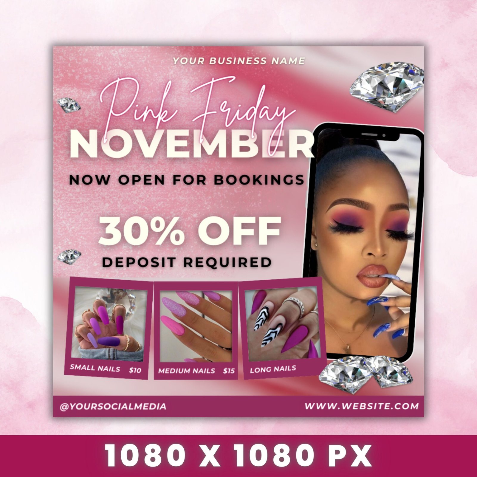 Pink Friday Flyer Black Friday Flyer November Booking - Image 3