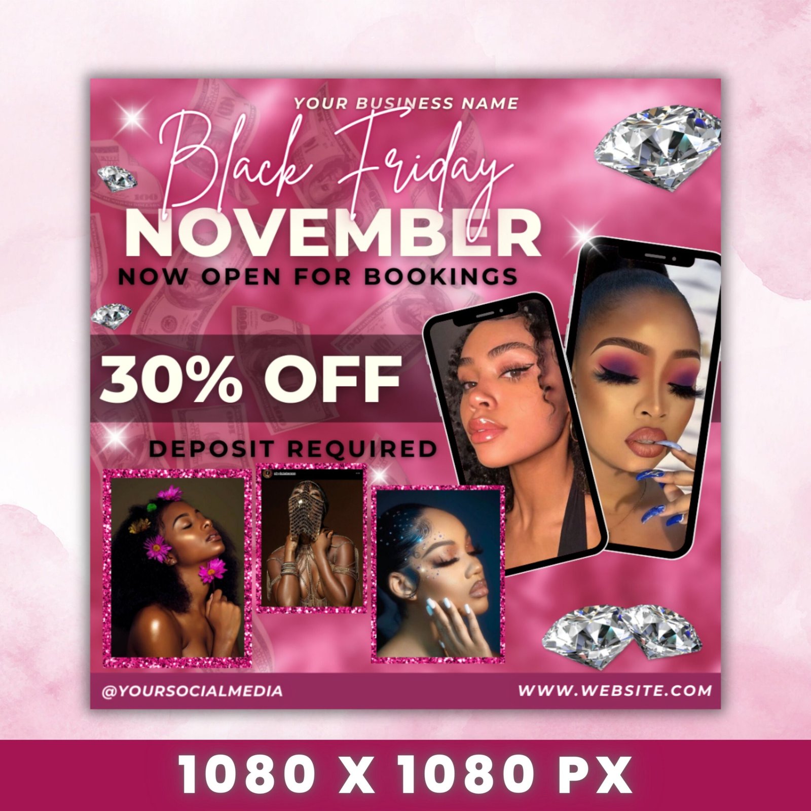 Black Friday Flyer November Booking Flyer Pink Flyer - Image 3