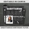 Sagittarius Birthday Flyer Birthday Template Birthday Girl Party