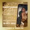 Sagittarius Birthday Flyer Birthday Template Birthday Girl Party - Image 3