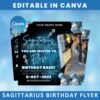 Sagittarius Birthday Flyer Birthday Template Birthday Girl Party