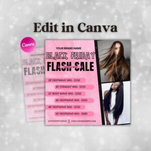 Black Friday Flyer DIY Pink Friday Flyer Editable