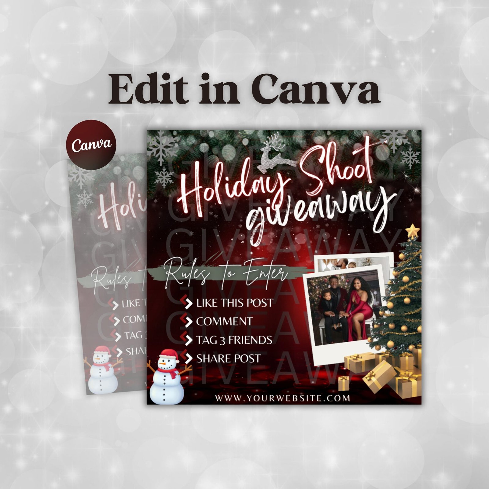 Photographer Giveaway Flyer Christmas Flyer Beauty Flyer Social