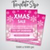 Pink Christmas Sale Flyer DIY Flyer Template Design - Image 2
