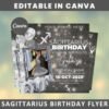 Sagittarius Birthday Flyer Birthday Template Birthday Girl Party