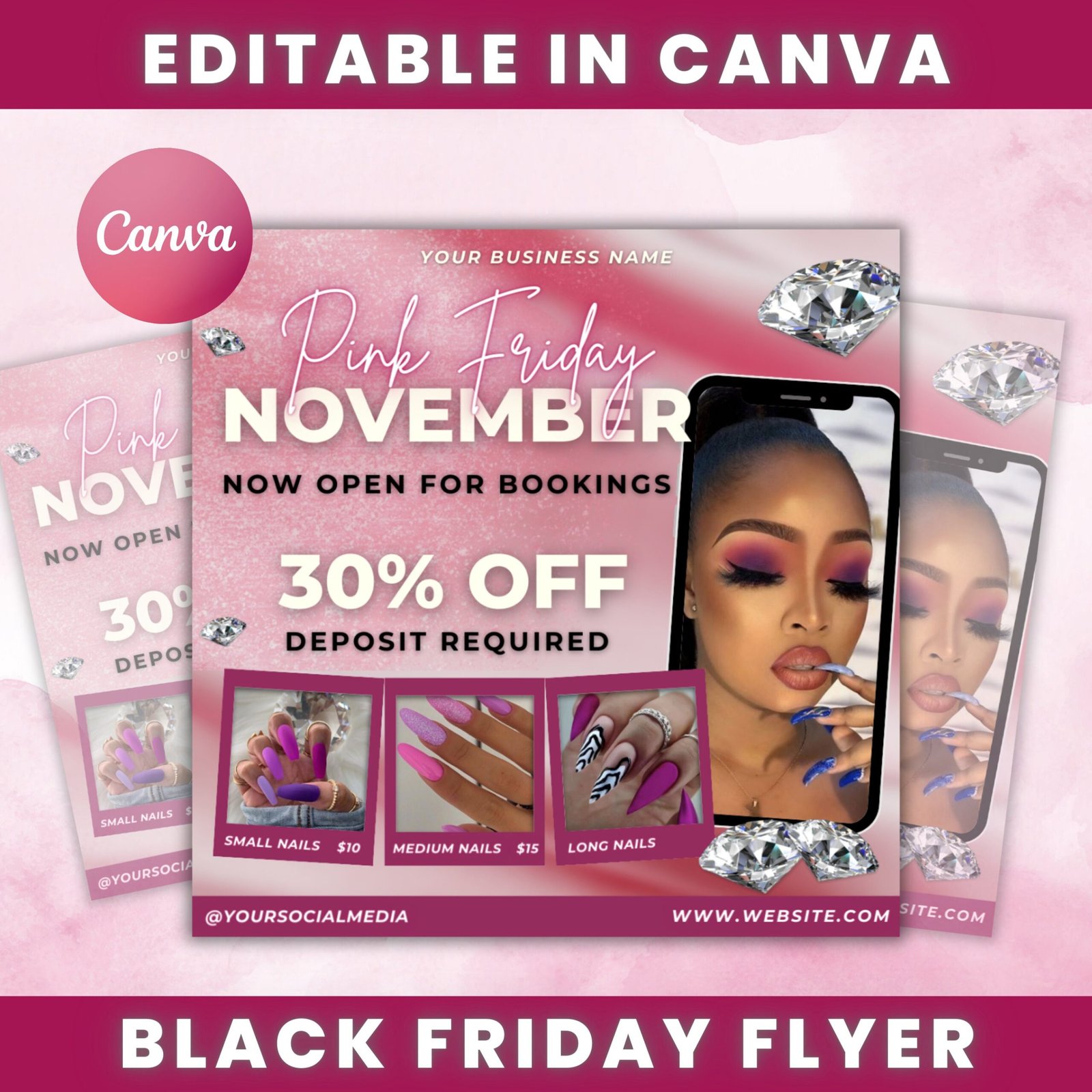 Pink Friday Flyer Black Friday Flyer November Booking