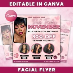 Pink Friday Flyer Black Friday Flyer November Booking