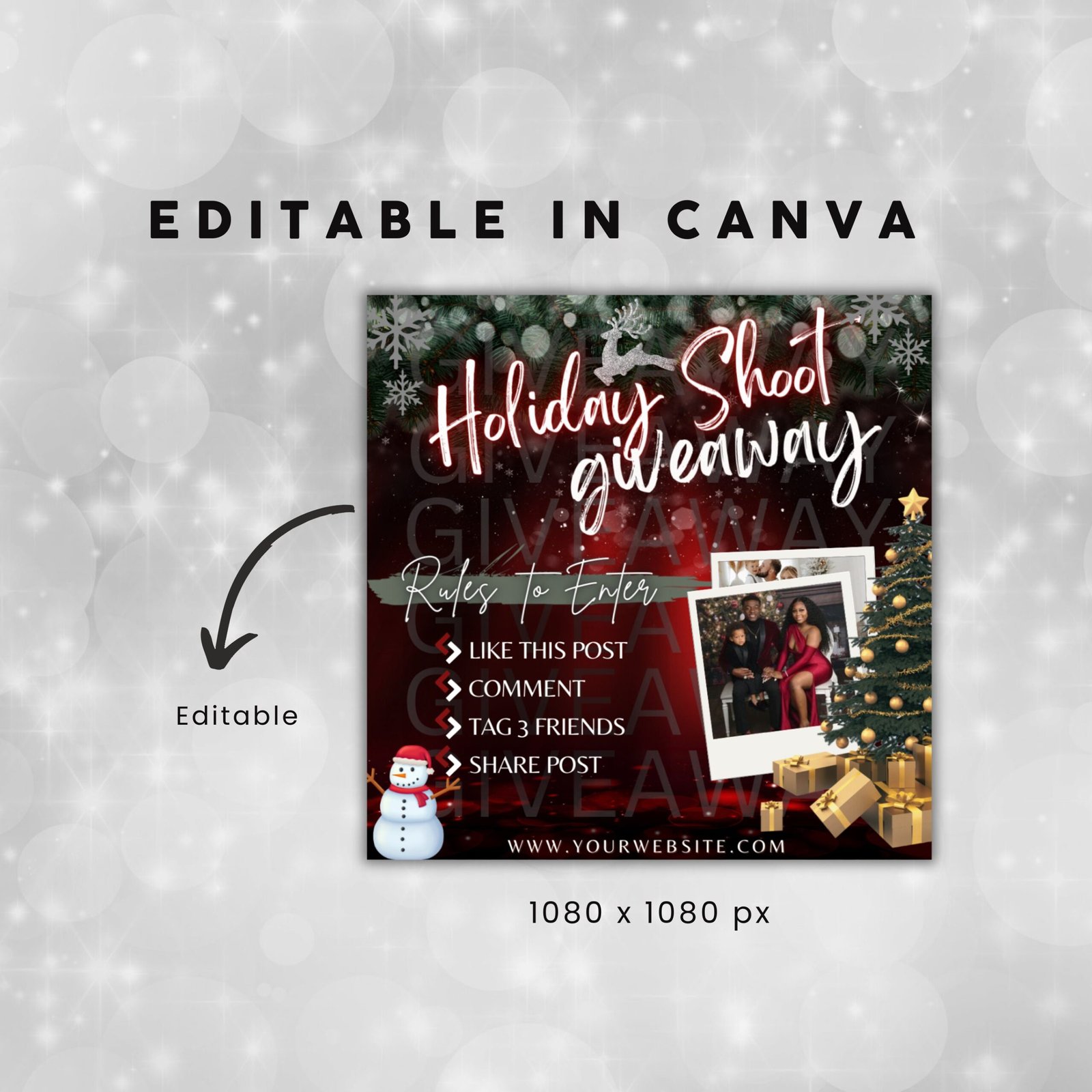 Photographer Giveaway Flyer Christmas Flyer Beauty Flyer Social - Image 3