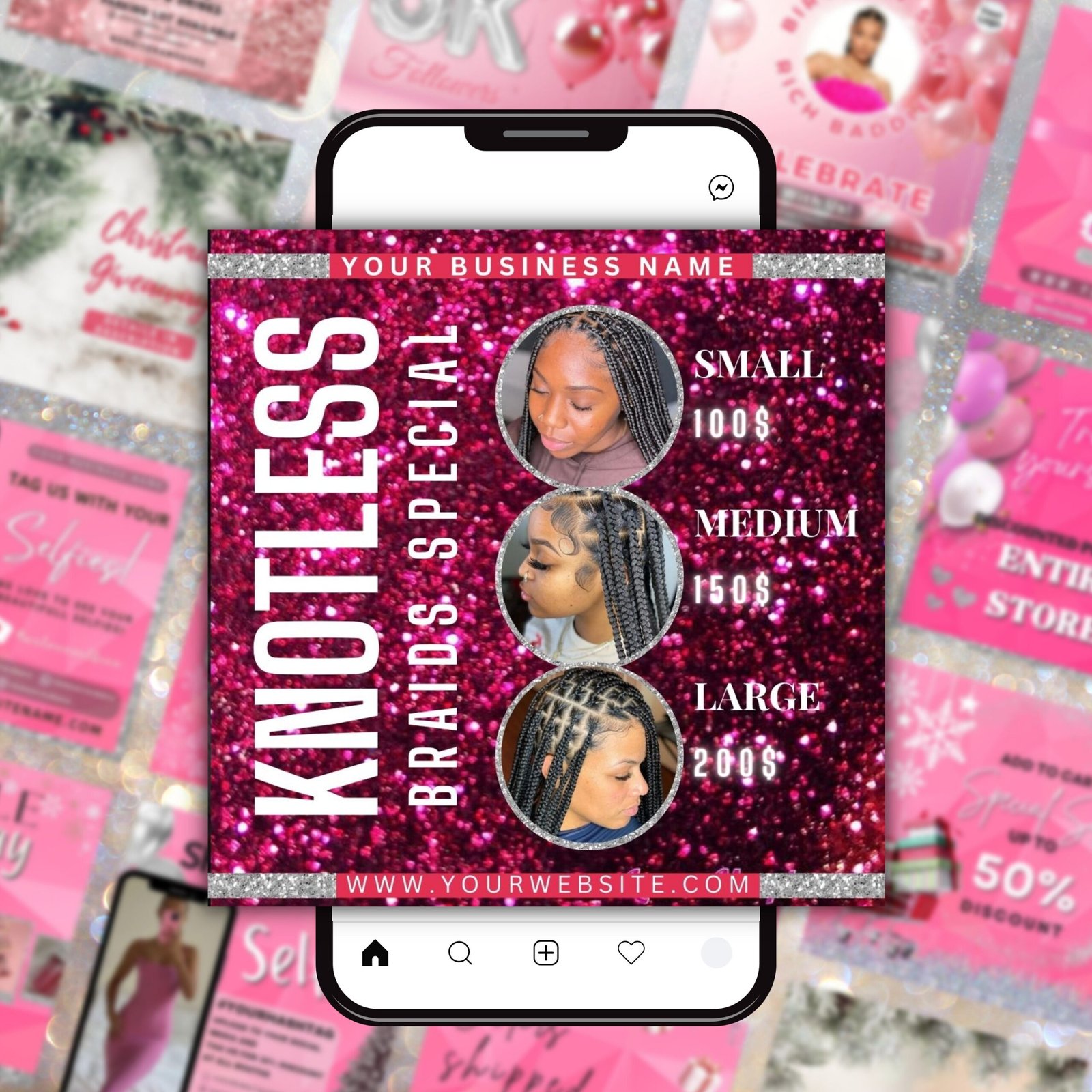 Christmas flyer bundle December booking flyer christmas December - Image 3