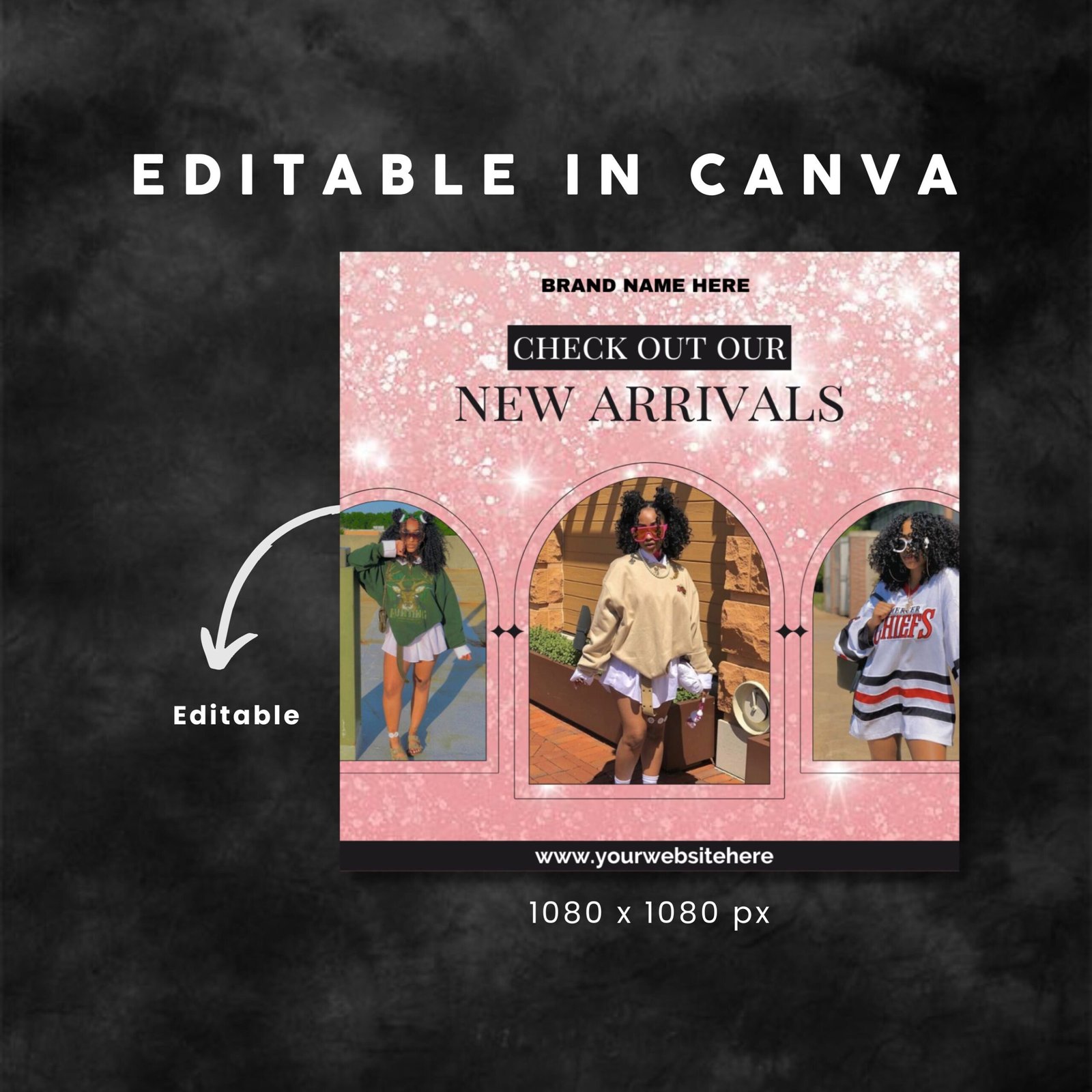 DIY New Arrivals Social Media Flyer Pink and - Image 3