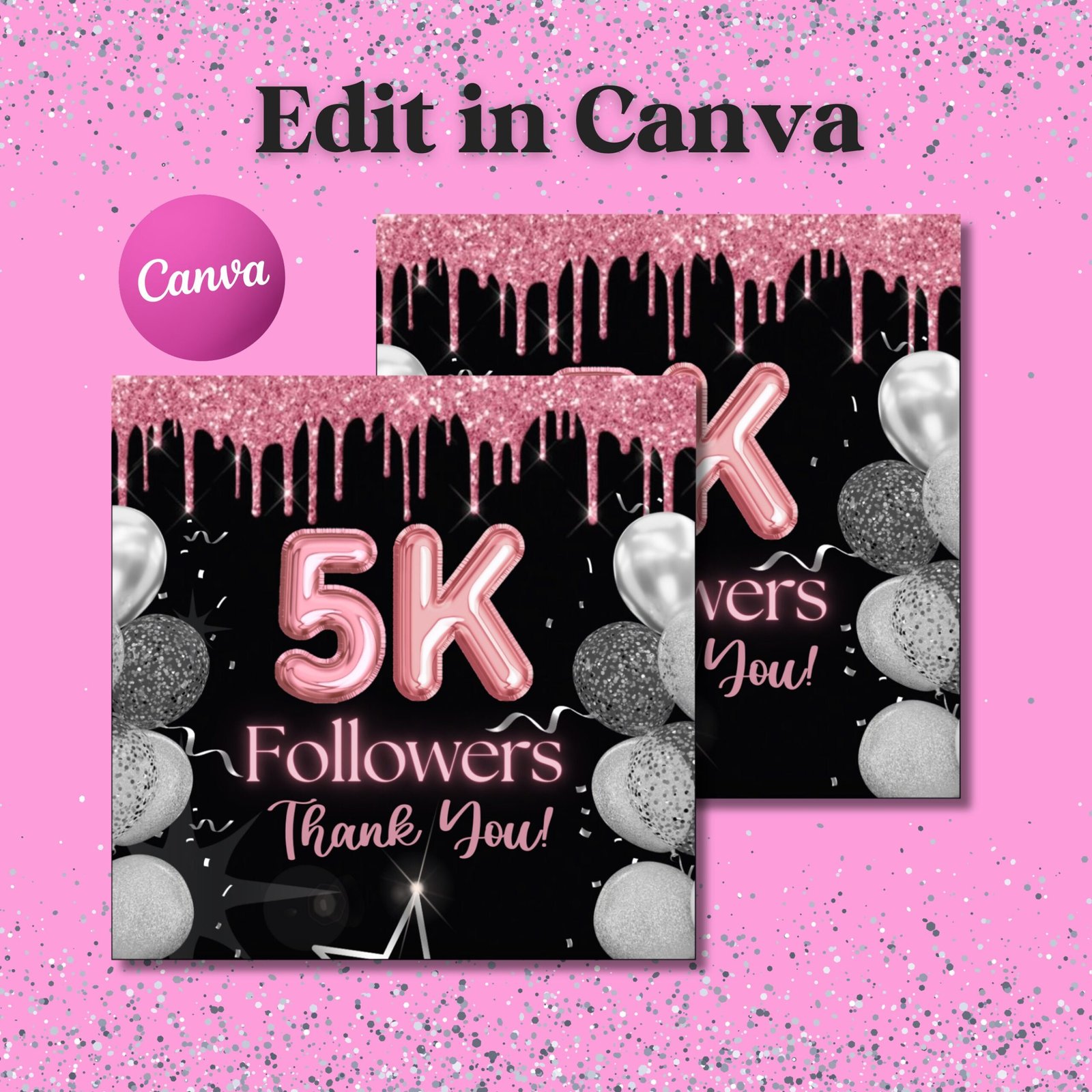 5K Followers Flyer Follower Template Social Media Follower