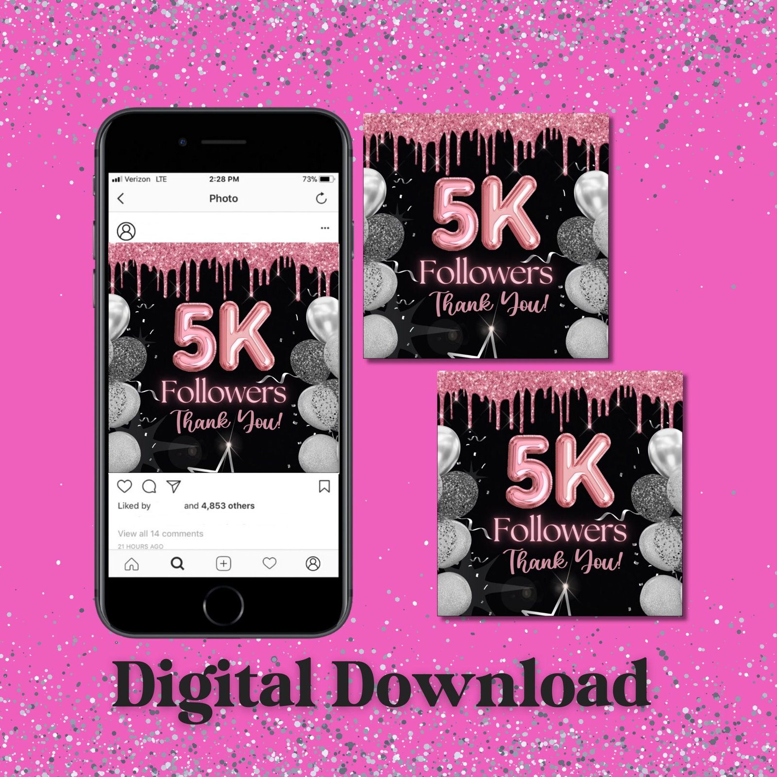 5K Followers Flyer Follower Template Social Media Follower - Image 2