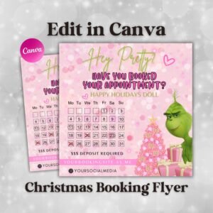 Christmas Have you booked flyer Install Flyer MUA