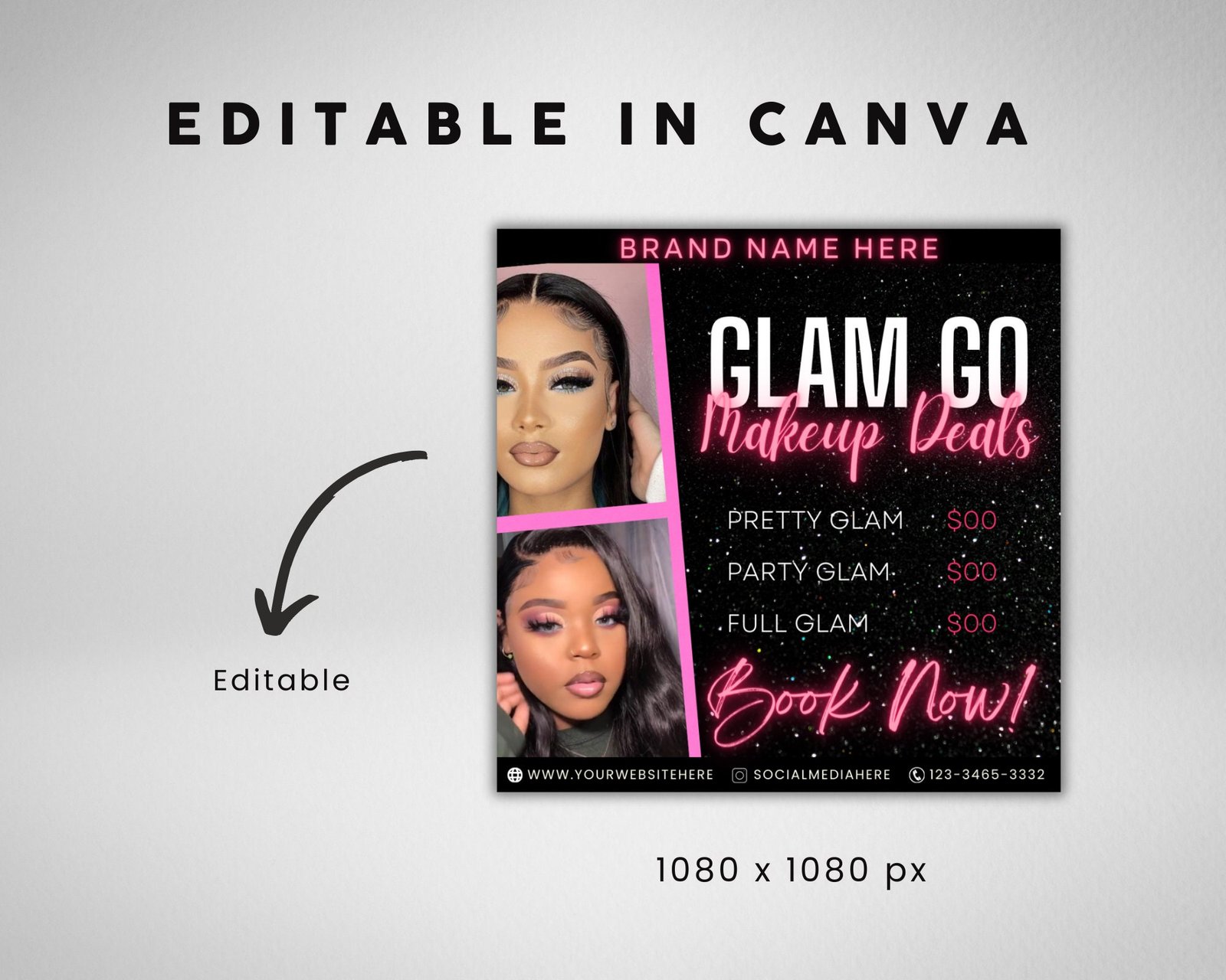 Glam Go Makeup Flyer Makeup Artist Deals Flyer - Image 4