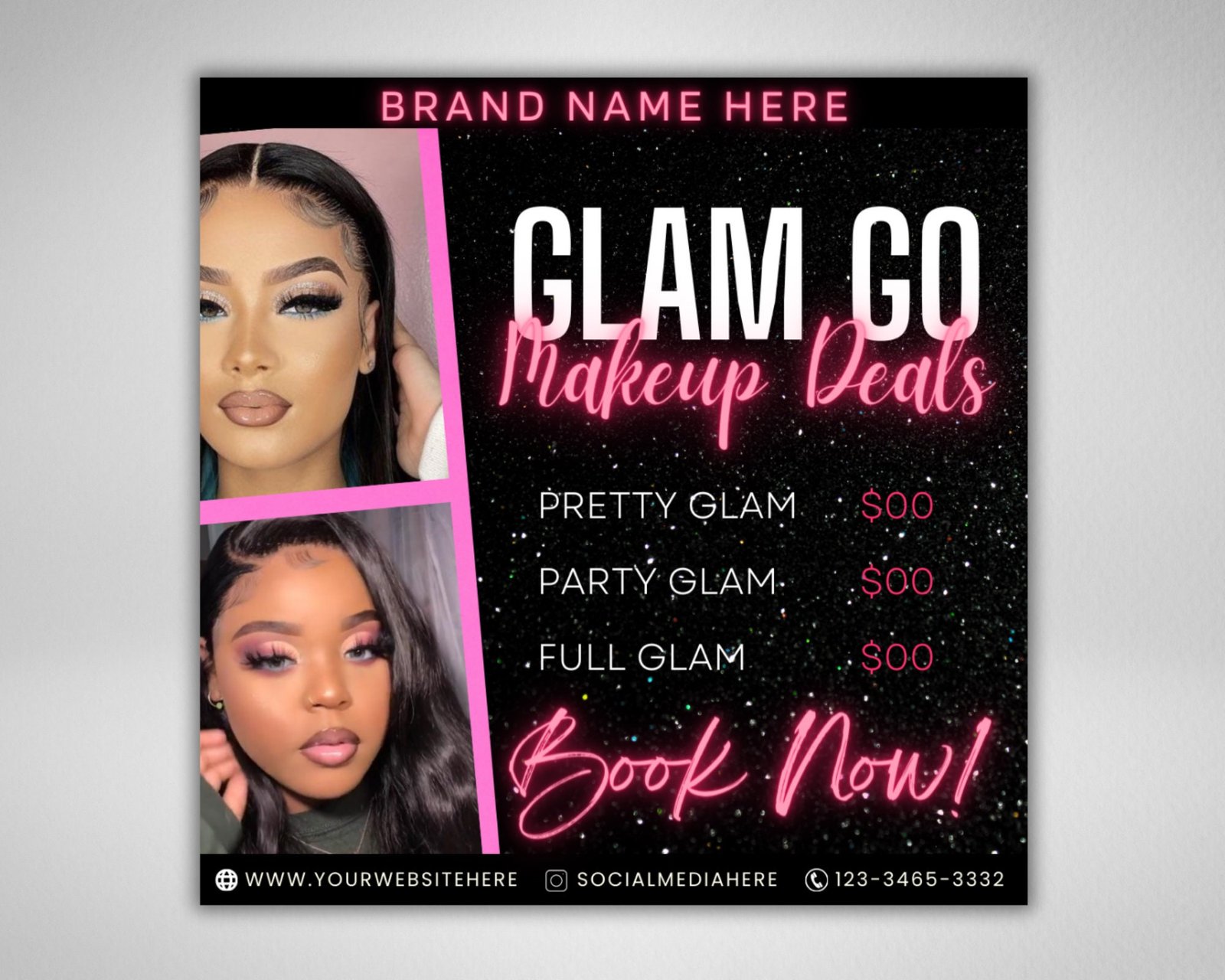 Glam Go Makeup Flyer Makeup Artist Deals Flyer - Image 2