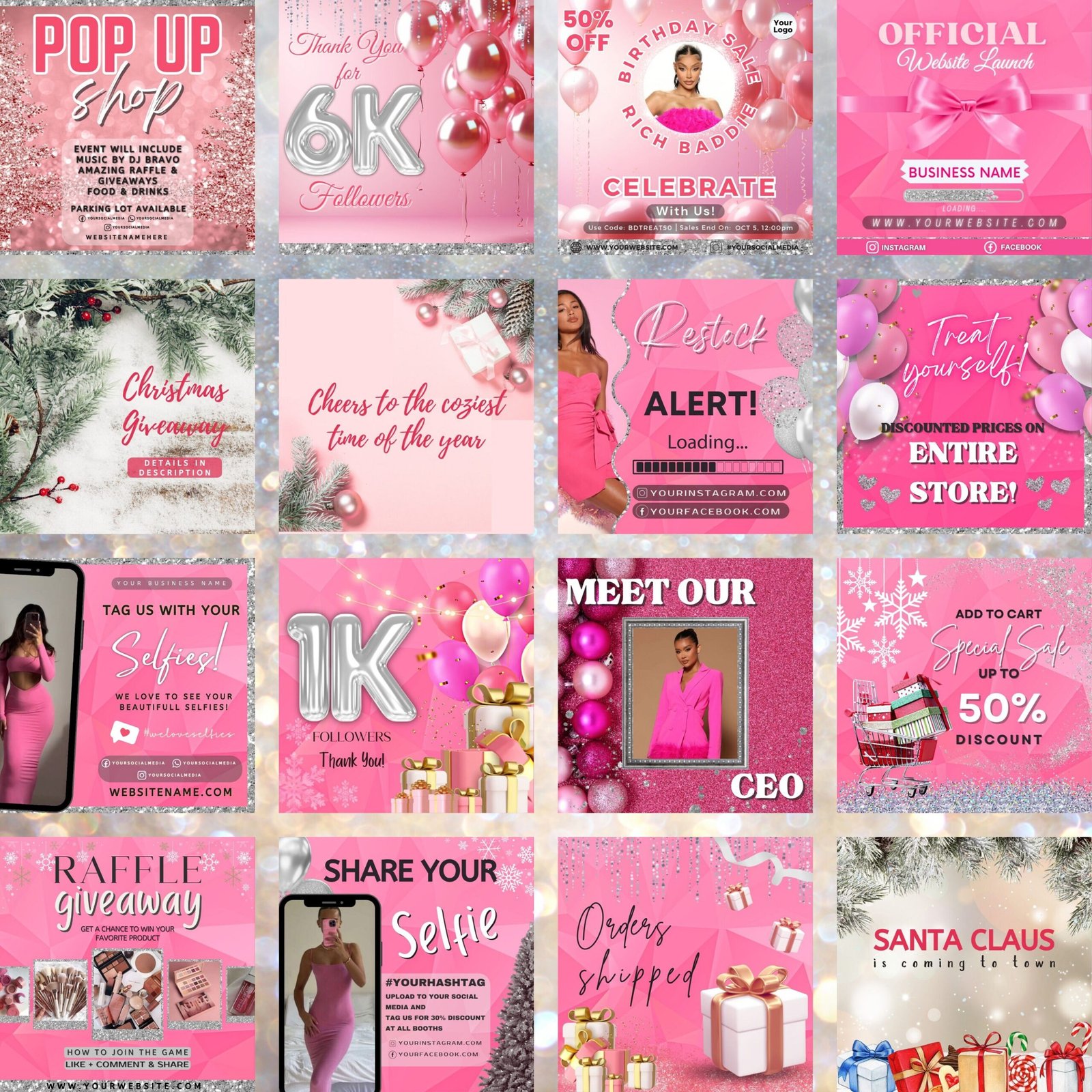 Christmas flyer bundle December booking flyer christmas December - Image 2