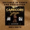 Capricorn Birthday Flyer Capricorn Birthday Invitation Capricorn Season - Image 3