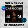 Capricorn Birthday Flyer Capricorn Bash Flyer Birthday Flyer