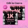 1K Followers Flyer Follower Template Social Media Follower