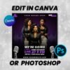 Podcast Flyer Editable Podcast Template Live Talk show