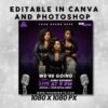 Podcast Flyer Editable Podcast Template Live Talk show - Image 3