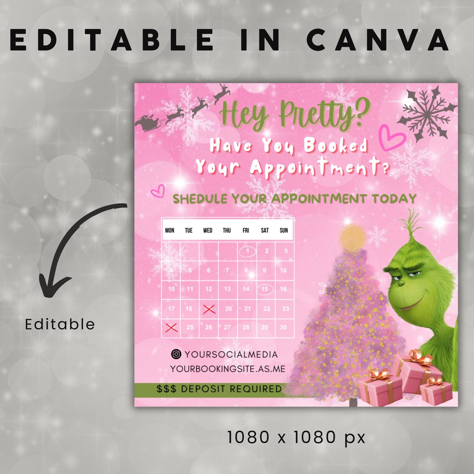 Christmas Have you booked flyer Install Flyer MUA - Image 3