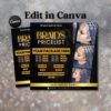 Braid Price List Template Wig Install Flyer Pricelist