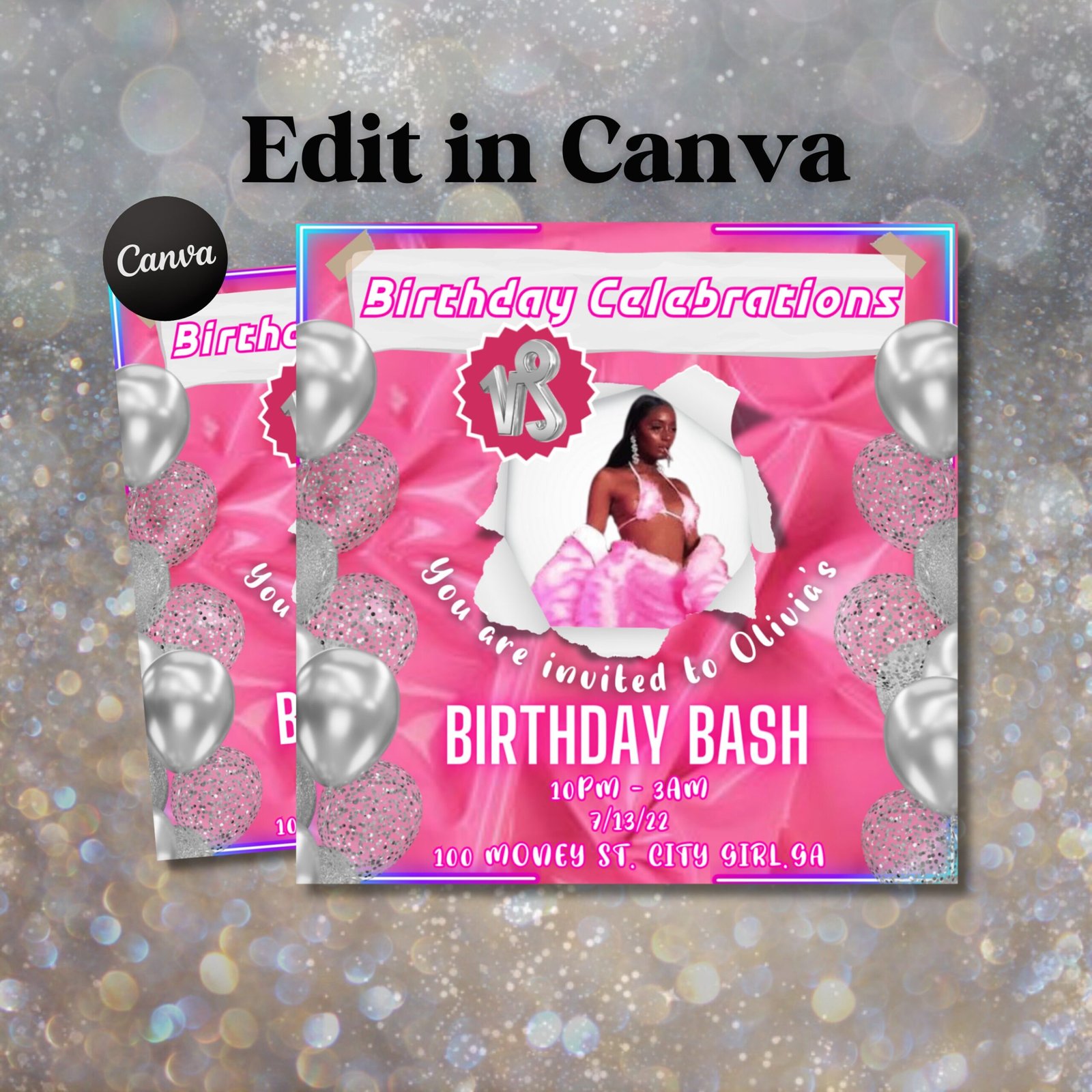 Capricorn Birthday Flyer Birthday Girl Happy Birthday Flyer