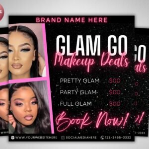 Glam Go Makeup Flyer Makeup Artist Deals Flyer