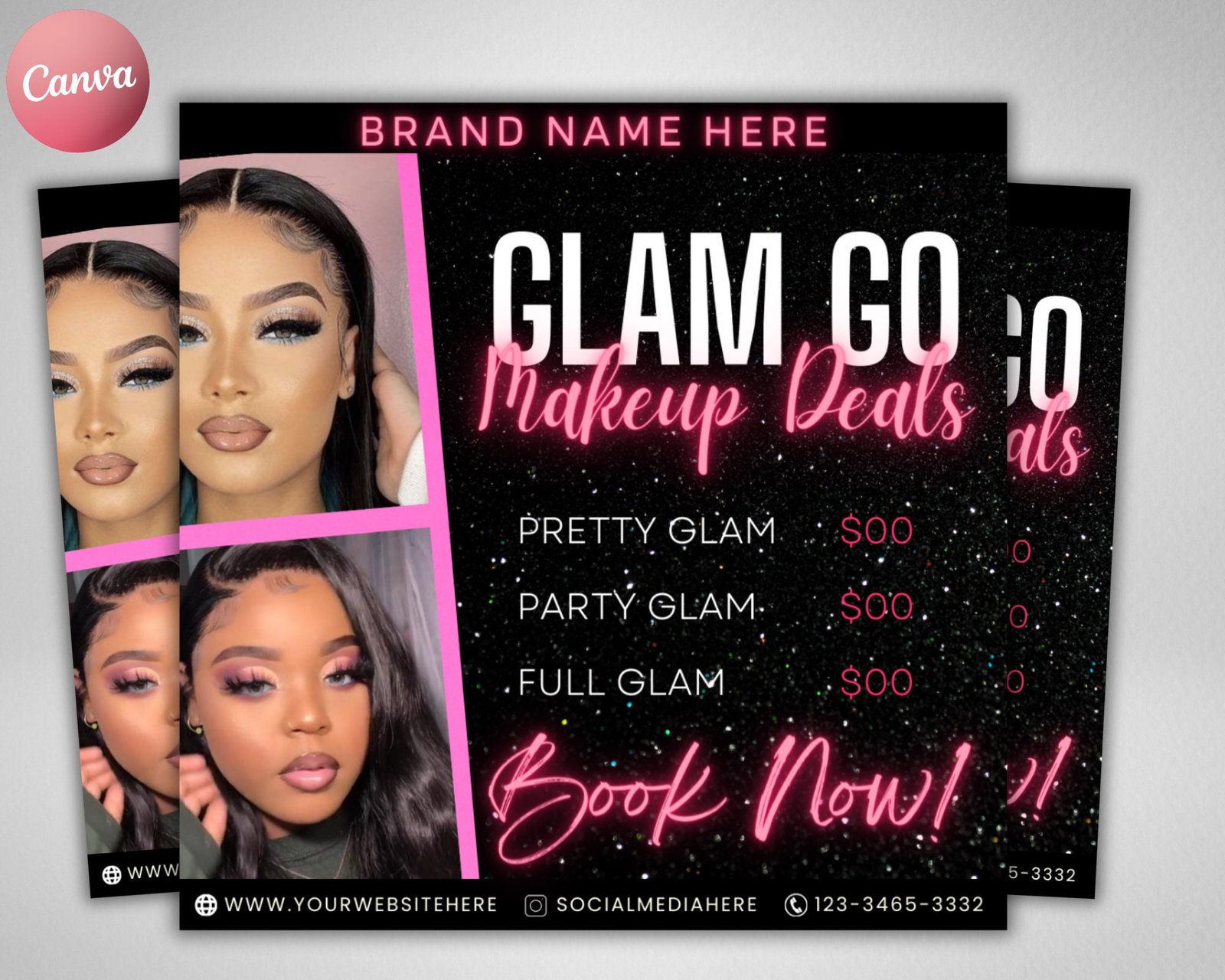 Glam Go Makeup Flyer Makeup Artist Deals Flyer